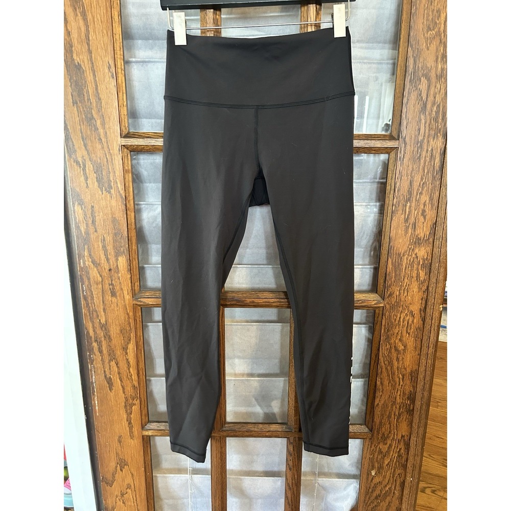 Peloton Lululemon High-Rise Spell out Black Leggings, Size 8